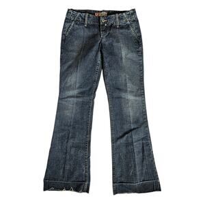 Y2k Euro Low-Rise Jeans Flared Dark Wash The Ninth Made In Italy - 30